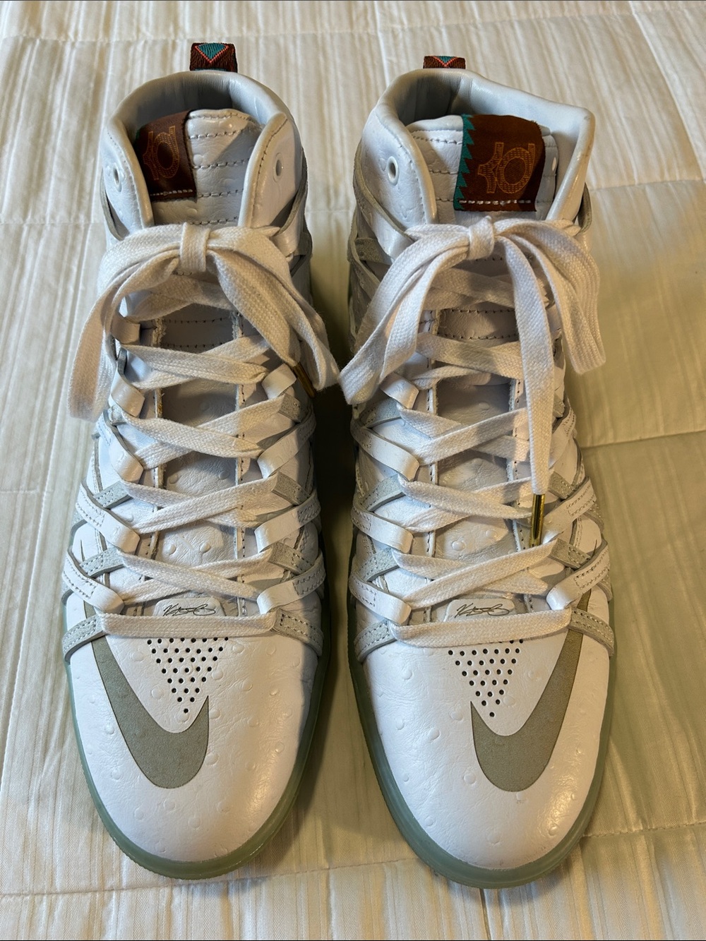 Nike KD7 NSW Lifestyle "White Ice Blue" Sneakers Size 12